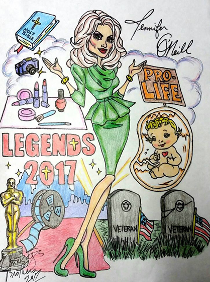 Chriagis Brothers Drawing of Jennifer O'Neill